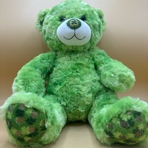 Build a Bear 4 Leaf Clover Teddy 16" Plush Stuffed Animal St Patrick's Holiday